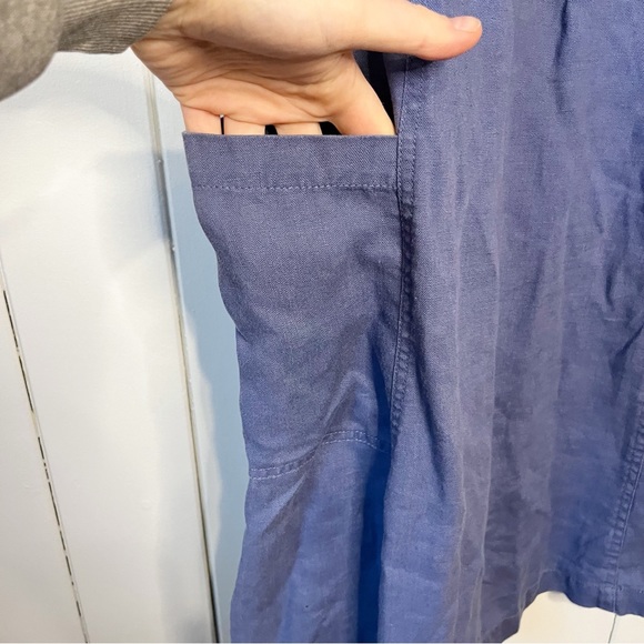 Pure Love by Jackpot 100% Organic Linen Periwinkle Dress. Size 38. - Picture 3 of 10